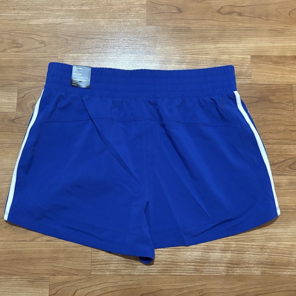 Adidas Pacer Short Regular Fit High Rise 3" Inseam Royal Blue Women's Large - Picture 3 of 5